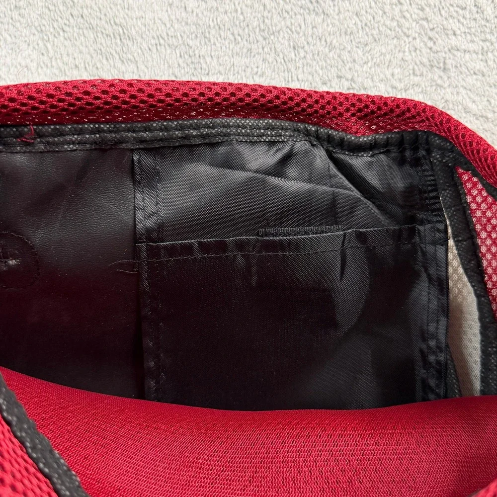 Toyota Genuine Parts Drawstring Cinch Bag Backpack Black Red Mesh Headphone Port
